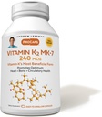 ANDREW LESSMAN Vitamin K2 MK7 240 mcg 60 Softgels - Essential för hälsosam kalciumutnyttjande, främjar optimal skeletal, hjärta och arteriell hälsa. Inga tillsatser. Liten lätt att svälja Softgels