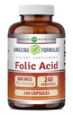 Fantastiska formler Folic Acid (Vitamin B9) 800 Mcg Supplement | Capsules | Non-GMO | Gluten-Free | Made in USA (1 Pack | 240 Count)