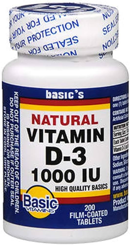 Vitamin D-3 1000 IU filmdragerade tabletter - 200 ct