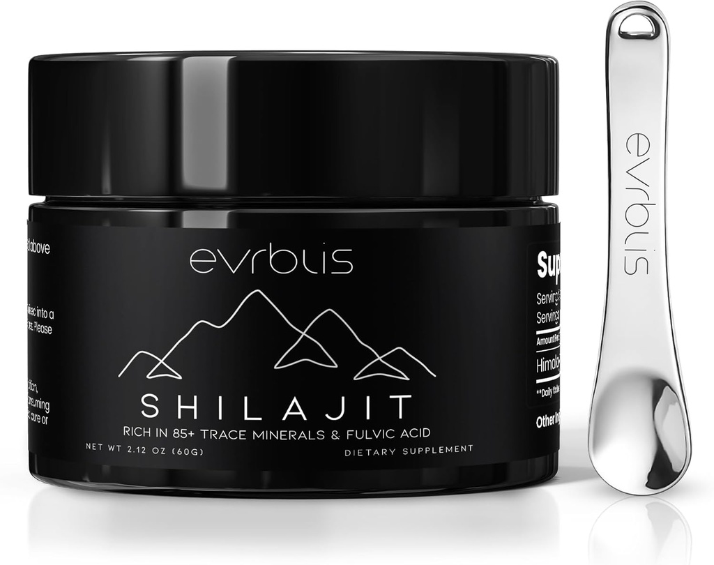 Rena Himalayan Organic Shilajit Resin, Max Potency Gold Grade Shilajit Supplement för Män & Kvinnor naturlig energi Boost & Immune Support med 85 + Trace Minerals & Fulvic Acid (60 Grams, 120 Servering).