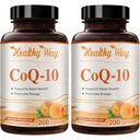 Coenzyme Q10 200mg CoQ10 Supplement - När dagliga Coq 10 200mg Pulver kapslar för hälsosamt hjärta Antioxidant och energistöd - Non-GMO Quick Absorption Ubiquinone Q10 Coenzyme (400 portioner)
