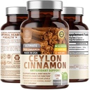 N1N Premium Ceylon Cinnamon 1200mg [100% ekologisk Ceylon Cinnamon] Naturligt tillskott för att stödja hälsosam cirkulation, hjärna och gemensam funktion,120 Caps