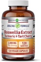 Fantastiska formler Boswellia extrakt gurkmeja och Tart Cherry 2400mg Veggie kapslar | Icke-GMO | Glutenfri | Tillverkad i USA | Perfekt för vegetarianer (120)