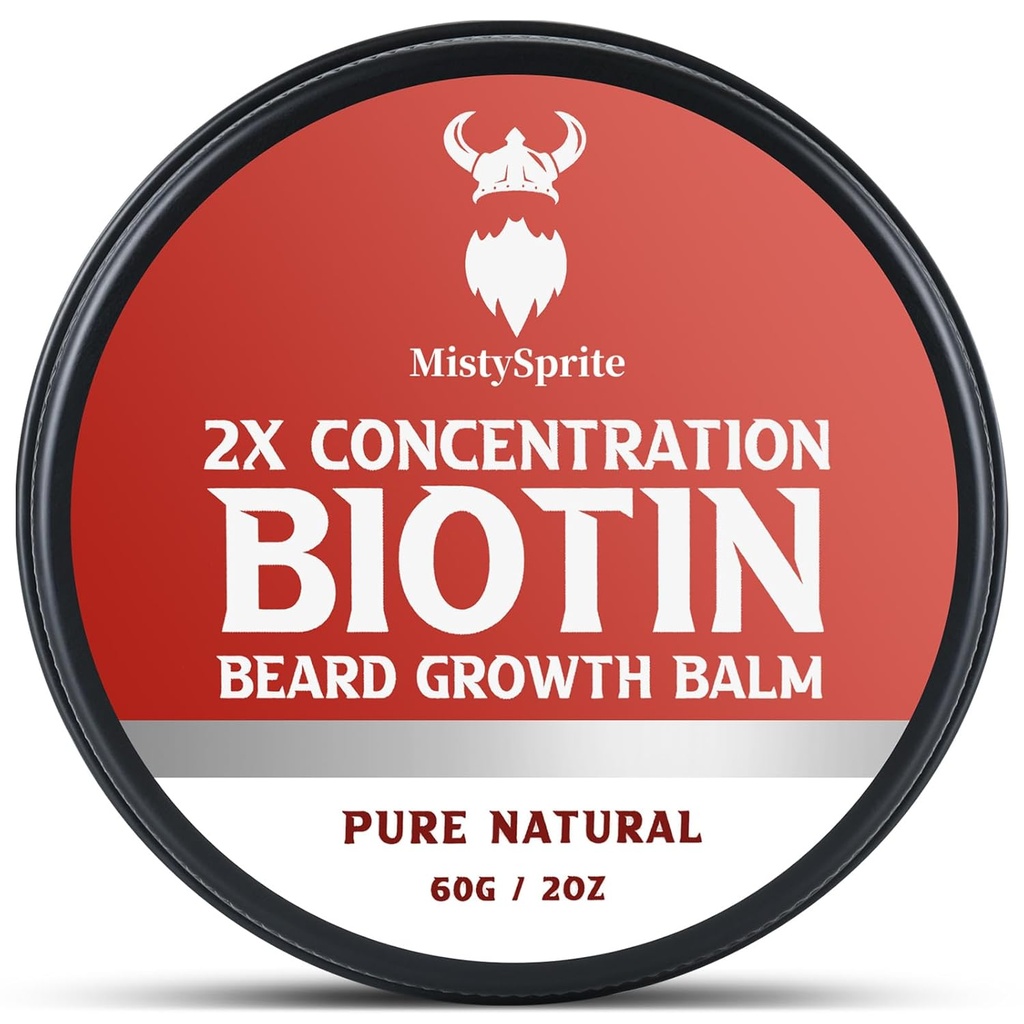 Beard Balm för Män & Conditioning Beard Wax - Tillverkad med Castor Oil naturliga och organiska ingredienser - Hydrates & Thickens Facial Hair Growth - 2 Ounce Tin (Vanilla)