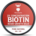 Beard Balm för Män & Conditioning Beard Wax - Tillverkad med Castor Oil naturliga och organiska ingredienser - Hydrates & Thickens Facial Hair Growth - 2 Ounce Tin (Vanilla)