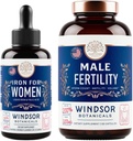 Liquid Iron Folic Acid VIT C och Male Fertility Supplement Pregnancy Support Bundle