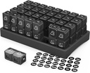ZIKEE 30 Day Pill Organizer Månadsvis, Portable One Month Pill Box Cases med 32 Twice a Day AM PM Compartments för vitaminer, fiskolja, kosttillskott och mediciner (Black