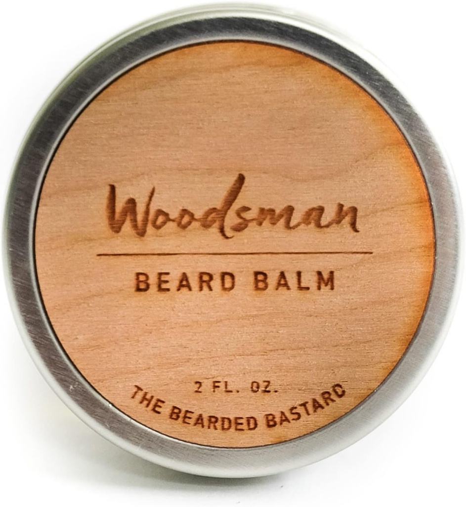 TBB Woodsman Beard Balm för Män | Tame & Stil ditt skägg | Skägg Conditioner med Shea Butter, Jojoba Oil, Argan Oil | Cedar Scent (2 Oz.)