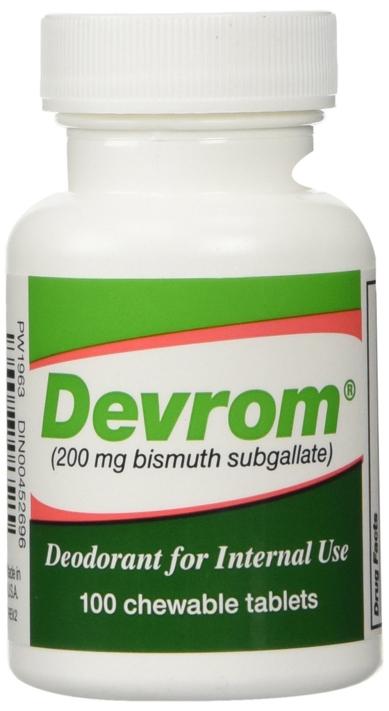DEVROM tabletter (intern deoderant) 200MG 100chewable tabletter