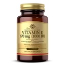 Solgar Vitamin E 670 mg (1000 IE), 180 Softgels - naturlig antioxidant, hud- och immunsystemsupport - naturligt källad vitamin E - Glutenfri, mejerifri - 180 portioner