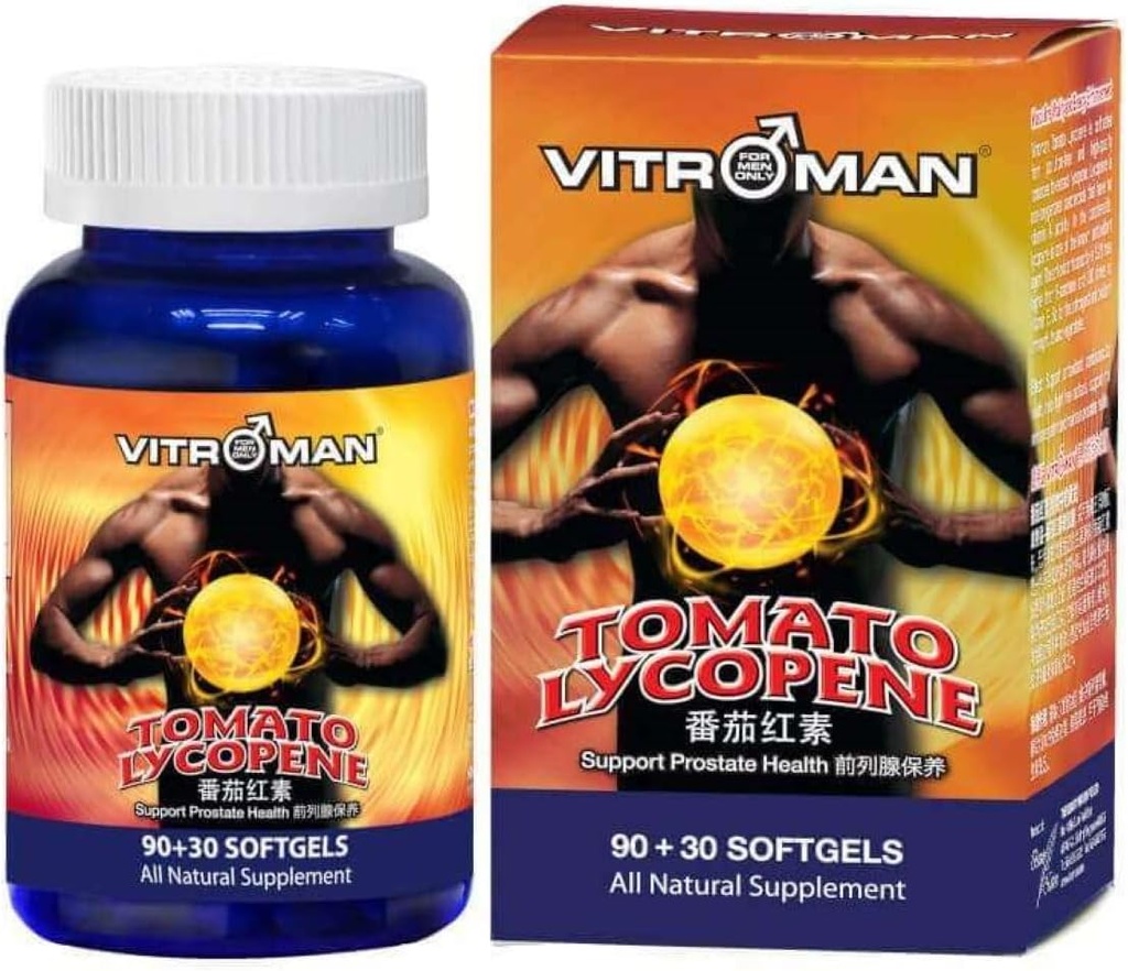 Tomato Lycopene (120 softgels), Cardiovascular Support, Premium Quality Antioxidant - 100% naturlig tomat - Perfekt för Prostata Health Immune System Support