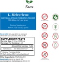 Livsmedel för Gut Lactobacillus Helveticus Probiotic Powder 100 miljarder cfu | Inga tillsatser | Direkt från tillverkaren | Ingen tredjepartsförvaring | Immun Support | L. Helveticus | 30 Grams (1,05 Oz)