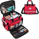 CURMIO First Aid Kits Bag Empty, Emergency Supplies Bag Medical Bag för Home Health Care och Trauma Kits, Red (Empty Bag Only)