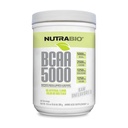 NutraBio BCAA 5000 Pulver - Fermenterad broschad kedja Aminosyror för muskeltillväxt och återhämtning - Naturliga smaker, sötningsmedel och färgning, Vegan, Glutenfri - Osmakad, 60 portioner