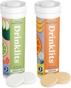Drinklits Lemon-Lime & Orange Electrolyte tabletter (2) Tube Bundle | Citrus Daily Hydration Combo Pack | Utsökta naturliga smaker - 0g Sugar - Daglig användning | 20 portioner - 10 tabletter Per Tube