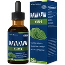 Kava Kava Root Extract Drops for Calming & Relaxation Support, Natural Herbal Blend Tincture Supplement för bättre sömnstöd med Valerian Root, Lemon Balm och Chamomile. 2oz