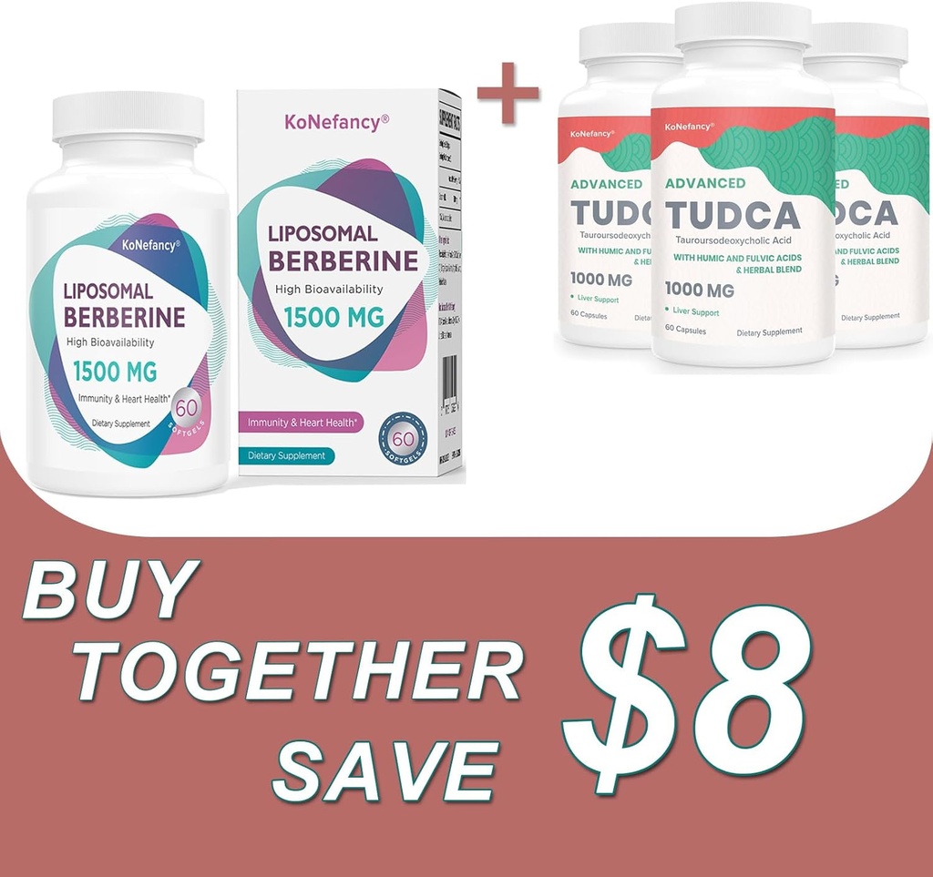 Optimera din hälsa med TUDCA Komplex 3Pack och Liposomal Berberine 1500mg Bundle
