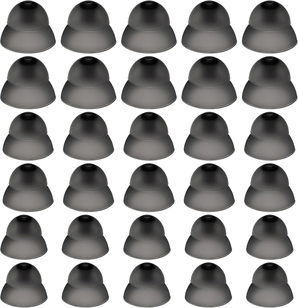 30 Pcs Dome Hearing Aid Silicone Hearing Aid Domes Hearing Aid Power Medium Power Small Close Ear Tips Hearing Direct Large Power för Hearing Resound Tillbehör (Black)