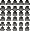 30 Pcs Dome Hearing Aid Silicone Hearing Aid Domes Hearing Aid Power Medium Power Small Close Ear Tips Hearing Direct Large Power för Hearing Resound Tillbehör (Black)