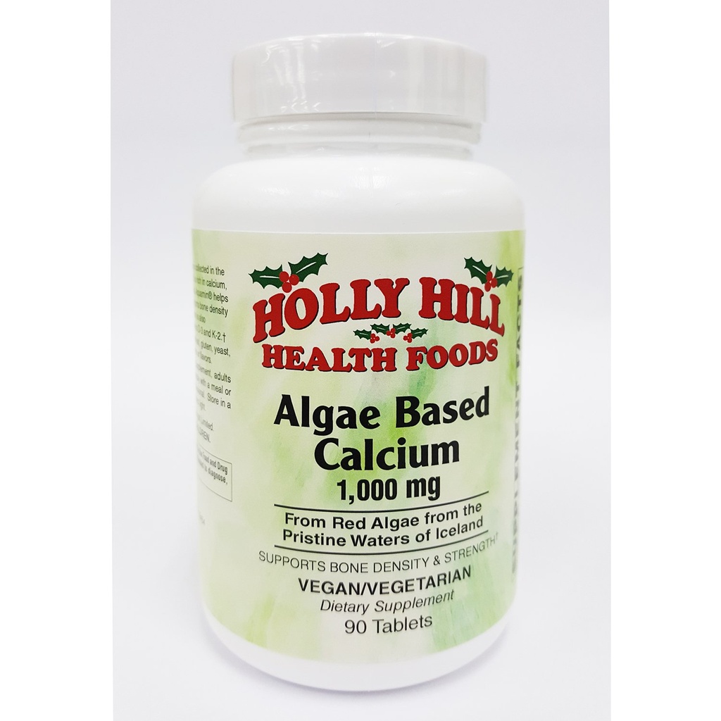 Holly Hill Health Foods Algbaserat kalcium 1000 mg, 90 tabletter