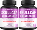 Skullcap kapslar med Skullcap, Chamomile, Lemon Balm och mer - 120 kapslar för 4 månaders leverans (Pack of 2)