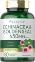 Carlyle Echinacea Goldenseal Capsules | 150 greve | Vegetarian, icke-GMO, Gluten Free