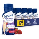 Säkerställ High Protein Strawberry Nutrition Shake, redo att dricka, 16g Protein och 27 Vitaminer och mineraler, 8 fl oz, 24 Pack