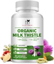 Organisk mjölk Thistle Liver Detox Supplement - 15-i-1 Formel med Silymarin, Antioxidanter och Herbal Blend - 90 kapslar