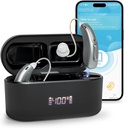 Hörapparater (inte förstärkare), Bluetooth laddningsbara hörapparater för seniora vuxna, Superior Sound Quality OTC Smart Hearing Aid med bulleravbokning, Bluetooth Enabled & App Control, 4 Modes