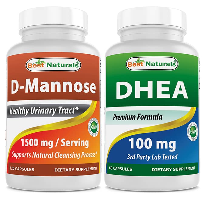 Bästa naturliga D-Mannose 1500mg & DHEA 100mg