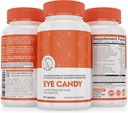 Legacy Wellness Eye Candy Eye Vitamins with Lutein, Zeaxanthin, Calcium, Biotin, Copper, Zinc Pills + Supports Vision Health in Aging Adults + Eye Strain From Too Much Screen Time, Dry Eye Supplements