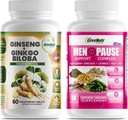Optimal Wellness Solutions: Herbal Menopause Support och Ginseng + Ginkgo Biloba Energy & Brain Focus Booster för Män & Kvinnor
