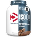 Dymatize ISO100 Whey Protein Powder Isolate, Gourmet Chocolate, 25g Protein, 5 pund, 5,5 g BCAA, mindre än 120 Cal., Gluten Free, 1g Fat, 1g Sugar, 2g Carb (71 portioner)