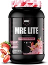 REDCON1 MRE Lite Whole Food Protein Powder, Strawberry Shortcake - Low Carb & Whey Free Meal Replacement med Animal Protein Blends - Lätt att Digest Supplement Made med MCT Oils (30 portioner)