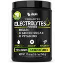 Zeal Naturals Electrolyte Powder Recovery Drink (90 portioner | Lemon Lime) w 0 Sugar +BCAAs +B-Vitamins Electrolyte Supplement w Potassium Zink & Magnesium för Hydration - Keto Electrolytes
