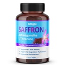 Saffran med Ashwagandha, Ginseng, L-Theanine, Relaxation, Restore - USA Made & Tested (150-dagars Supply (Pack of 1)))