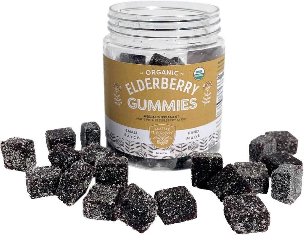 Gummies – Delicious, Gluten-Free, Gelatin-Free Herbal Supplement with Potent Immune Benefits Made from Only Organic Ingredients in Small Batches in The USA - 7oz