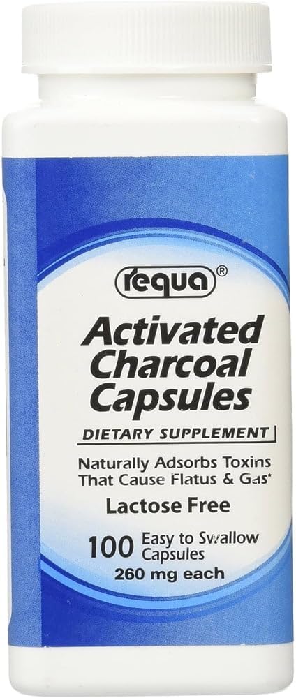 Requa Aktiverad kol, 260 mg, 100 greve