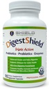 DigestShield® Probiotic & Prebiotic Supplement + Digestive Enzymes, Beat The Bloat, Safely Digest Dairy, Gluten och bearbetade livsmedel, minska fettabsorption med Chitosan, 90-Meal Supply