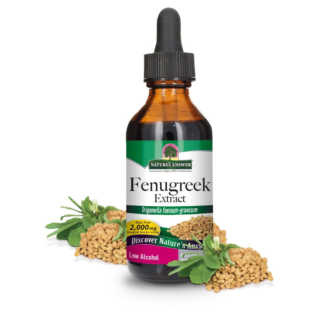 Naturens svar Fenugreek Seed med organisk alkohol, 2-Fluid Ounces