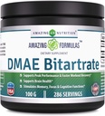Fantastisk formel DMAE Bitartrate Powder Supplement | 100 Grams | 286 portioner | Icke-GMO | Glutenfri | Tillverkad i USA