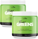 Tonic Greens Powder Vitamin Boost Supplement Officiell Formel - Natural Green Blend Energy Supplement Extra Strength - BCAA L-Glutamin Vitamin B6, Revolutionary Energy Fix Solution Reviews (2 Pack)