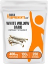 BulkSupplements.com White Willow Bark Extract Powder - Herbal Supplement, White Willow Bark Powder - Gluten Free, 400 mg per portion, 100g (3,5 oz) (Pack of 1)