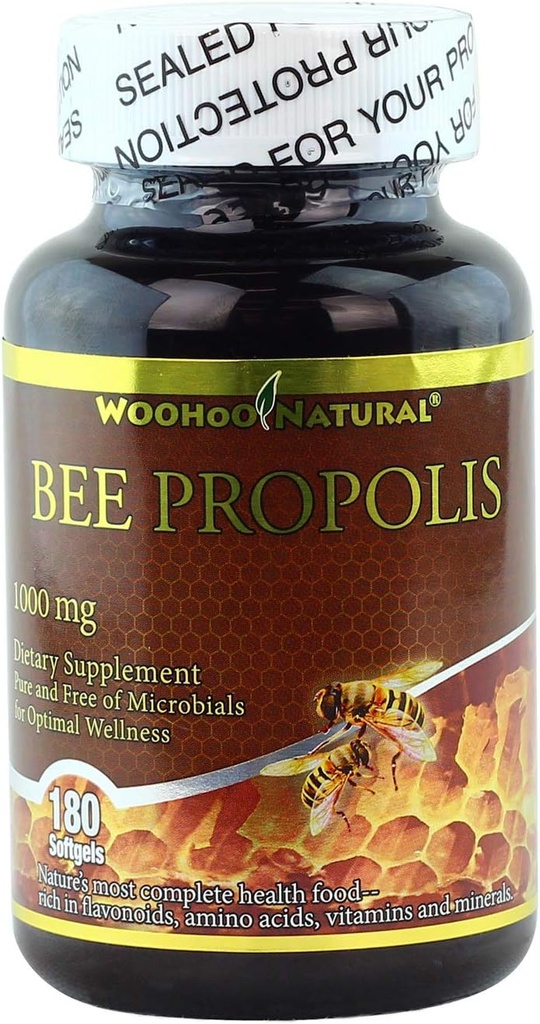 Woohoo Natural 5-i-1 Bee Propolis 1000 Mg - 180 Softgels (1)