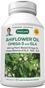 ANDREW LESSMAN Ahiflower Omega-3 med GLA - 60 Softgels - Unikt balanserad, växtbaserad källa av viktiga Omega-3 fettsyror. Ingen mage upprörd, föroreningar eller kvicksilver. Lätt att svälja