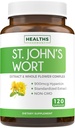 St John's Wort Capsules - Kraftfull och potent Saint John's Wort Extract & Whole Herb Complex Standardized till 900mcg Hypericin för balansering av daglig humörstöd - Vegan Non-GMO & Lab Verified (120 Caps)