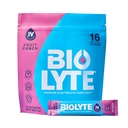 BIOLYTE IV Electrolyte Powder Packets, IV Liquid Drink Mix for Water, Doctor-Developed Hydration, HSA & FSA Godkänd Dehydration Relief, Chemotherapy Must Haves for Women, Men- Fruit Punch (16 Sticks)