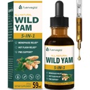 Wild Yam Root Extract Drops, Women's Supplement med Fenugreek & Motherwort Herb för Menopause Relief & PMS Support. Fenogreco y Ḳame Salvaje para la Menopausia. 2oz