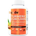 fitcode gurkmeja Curcumin med 95% Curcuminoids, Högsta Potens, icke-GMO, Gluten Free, 1500mg av Ultra-Pure gurkmeja Curcumin med BioPerine för förbättrad absorption, 30 Serving Veggie Capsules