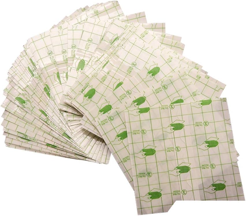 100pcs Waterproof Transparent Stretch Adhesive Bandage Roll: Transparent Film Dressing Second Skin Healing Protective Clear Adhesive Bandages Tattoo Supplies Products (2.8*3.1inch)